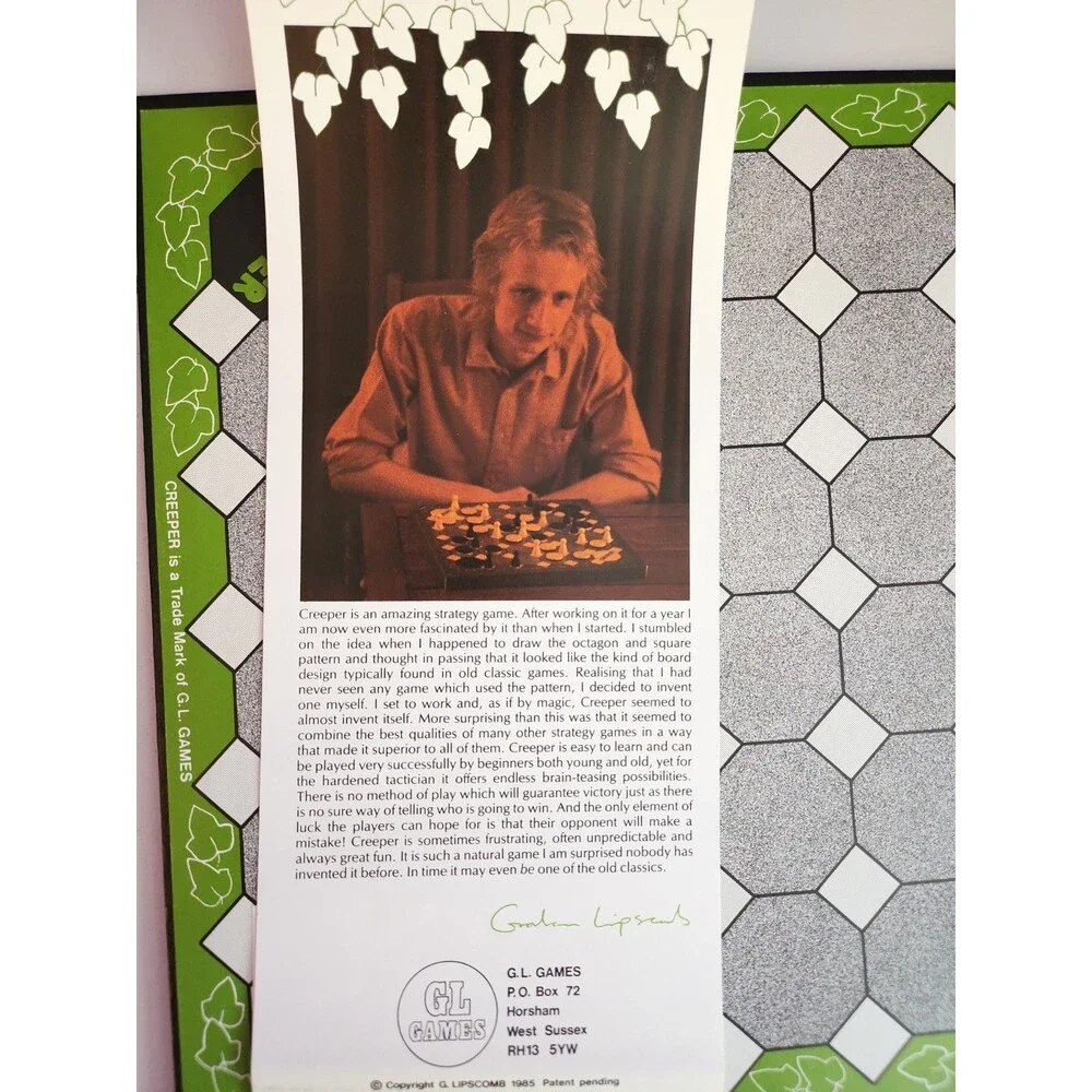 Creeper Strategy Board Game 1985 GL Games Lipscomb Vintage